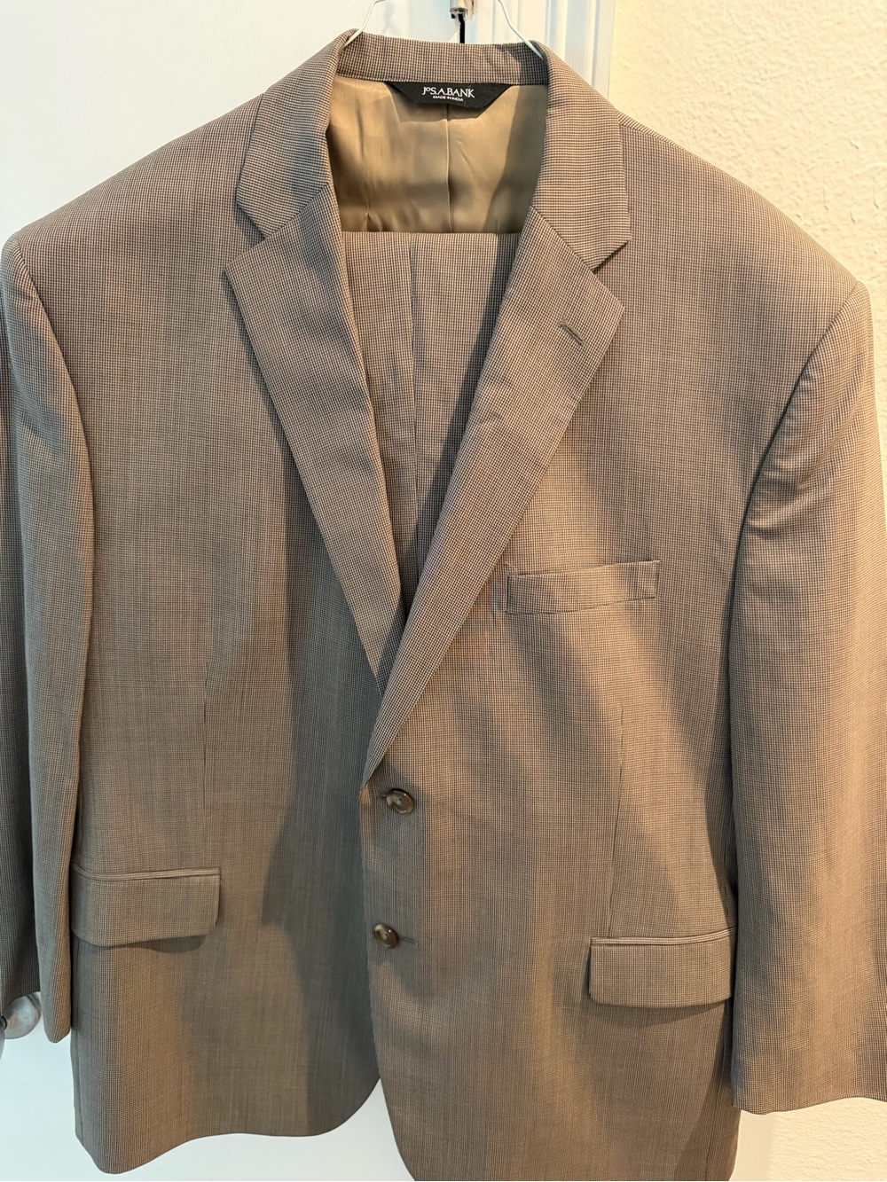 Jos. A. Bank Taupe Men's Two-Button Suit